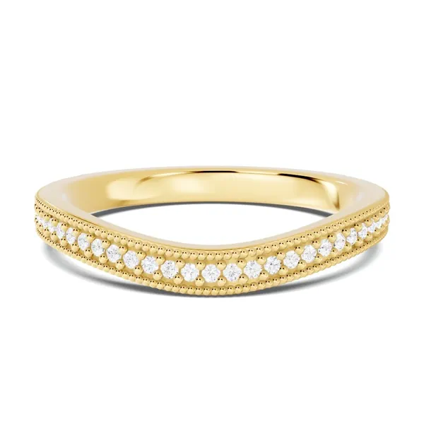 Milgrain Curved Pavé Diamond Band