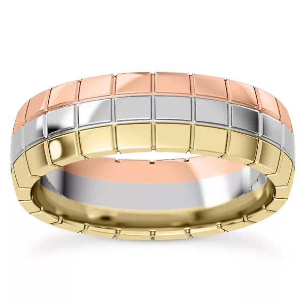 Tri-Color Grid-Pattern Band (6mm)
