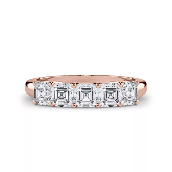 Asscher Cut Lab Diamond 5 Stone Ring (1.00 ct. tw.)