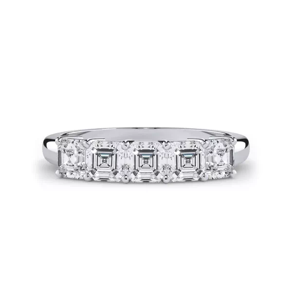 Asscher Cut Lab Diamond 5 Stone Ring (1.00 ct. tw.)