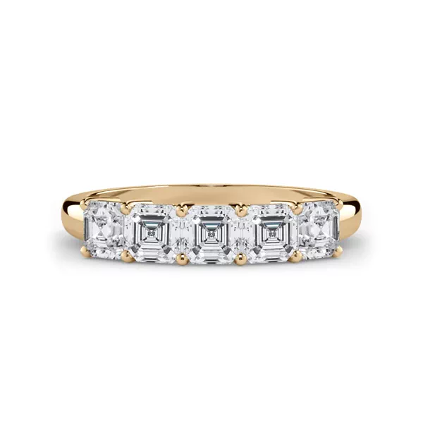 Asscher Cut Lab Diamond 5 Stone Ring (1.00 ct. tw.)