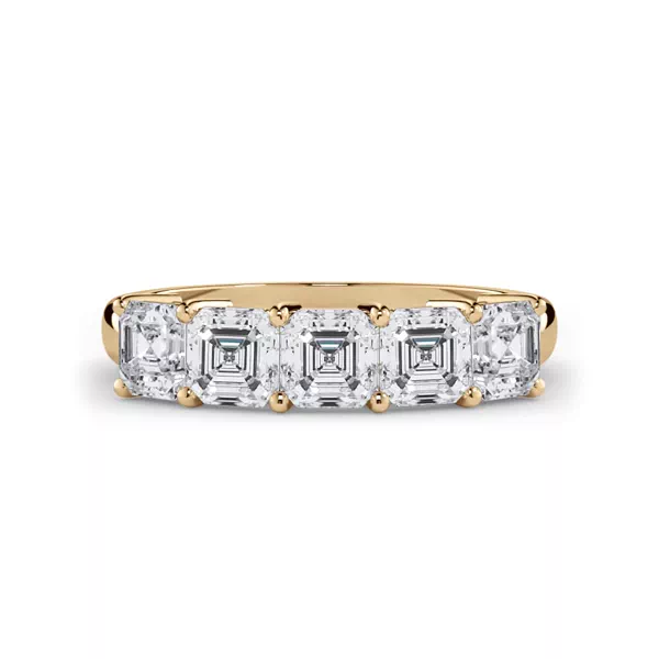 Asscher Cut Lab Diamond 5 Stone Ring (1.50 ct. tw.)