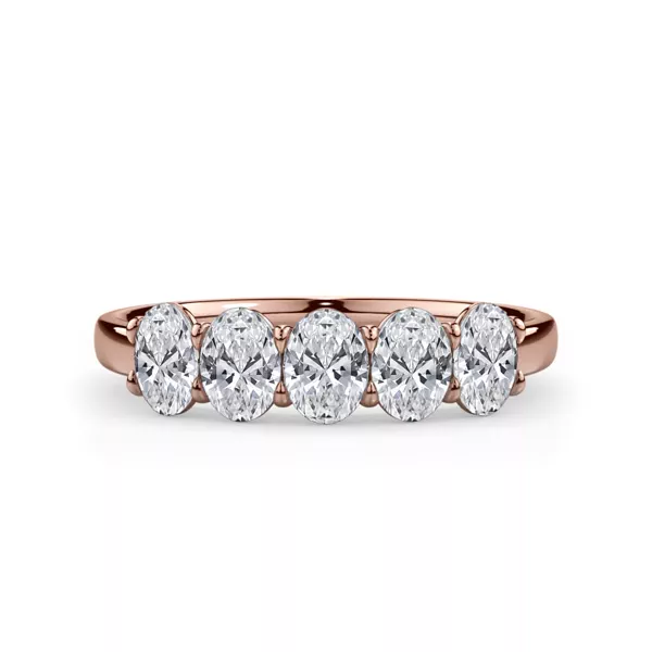 Oval Cut Lab Diamond 5 Stone Ring (1.00 ct. tw.)