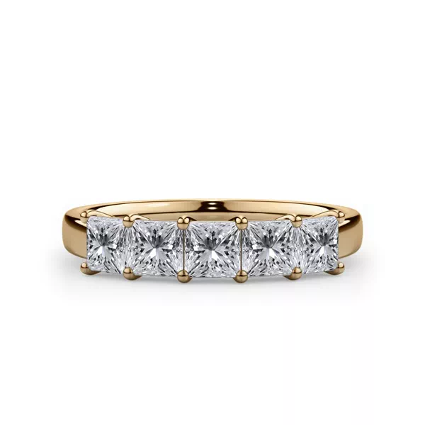 Princess Cut Lab Diamond 5 Stone Ring (1.00 ct. tw.)