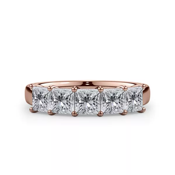 Princess Cut Lab Diamond 5 Stone Ring (1.50 ct. tw.)