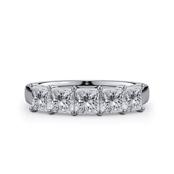 Princess Cut Lab Diamond 5 Stone Ring (1.50 ct. tw.)
