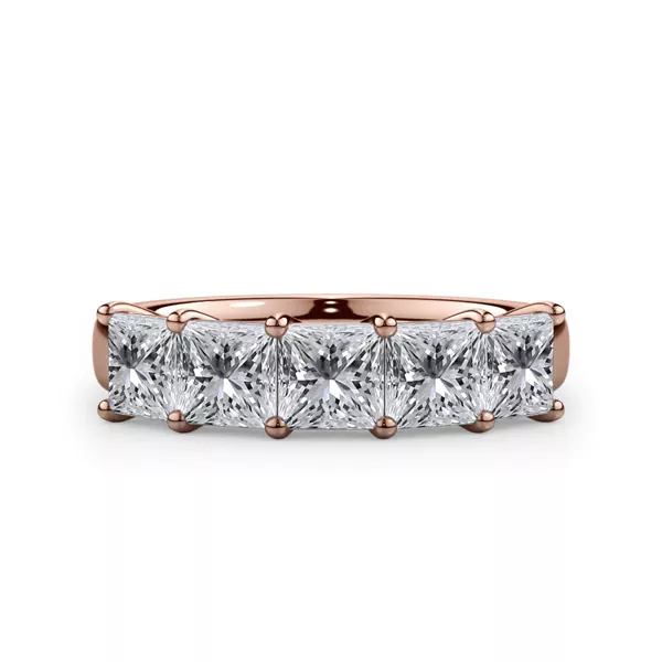 Princess Cut Lab Diamond 5 Stone Ring (2.00 ct. tw.)