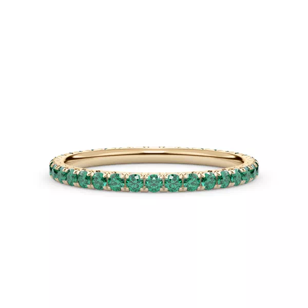 Lab Emerald Pavé Eternity Band