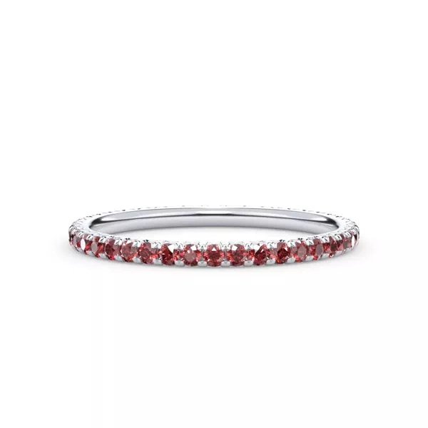 Lab Ruby Pavé Eternity Band