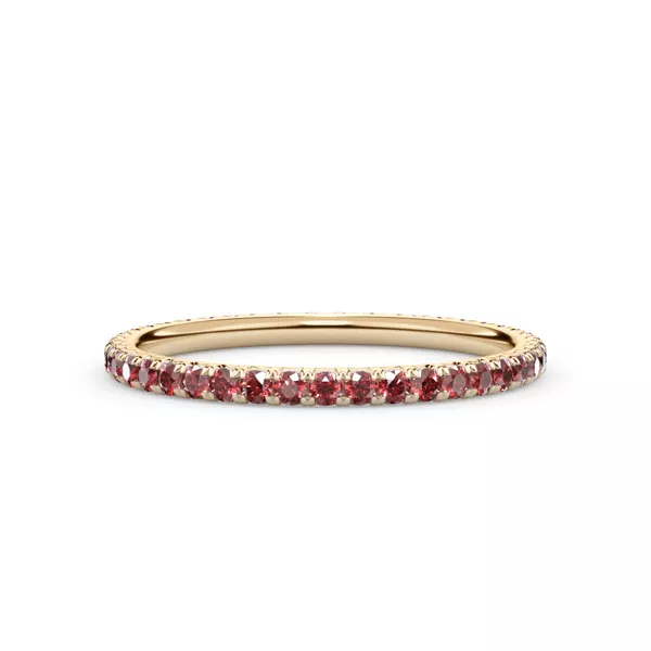 Lab Ruby Pavé Eternity Band