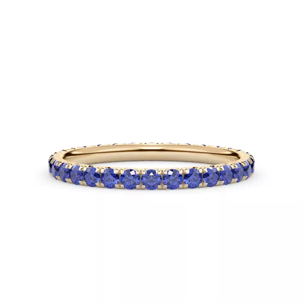 Lab Sapphire Pavé Eternity Band