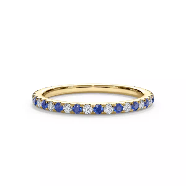 Bellora Lab Sapphire & Diamond Pavé Band (1.6mm)