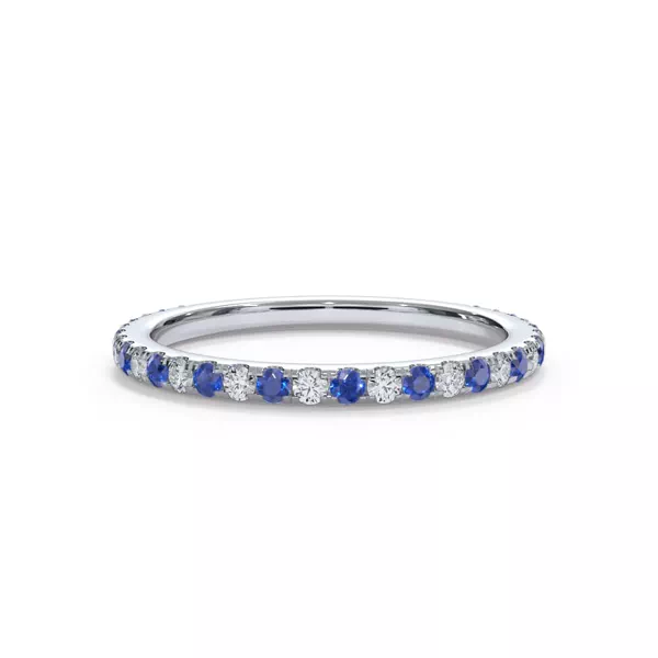 Bellora Sapphire & Diamond Pavé Band (1.6mm)