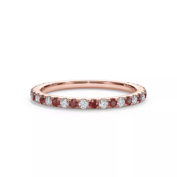 Bellora Ruby & Diamond Pavé Band (1.6mm)