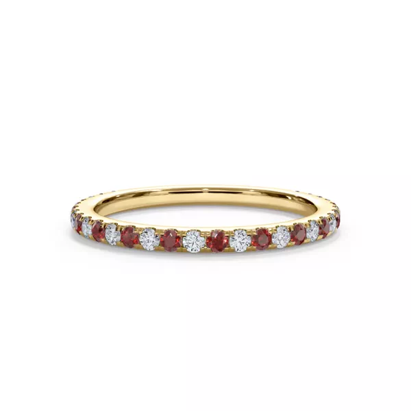 Bellora Ruby & Diamond Pavé Band (1.6mm)