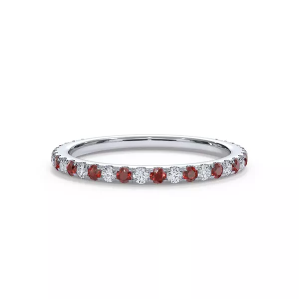 Bellora Ruby & Diamond Pavé Band (1.6mm)