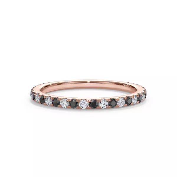 Bellora Black & White Lab Diamond Pavé Band (1.6mm)