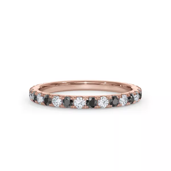 Bellora Black & White Lab Diamond Pavé Band (2mm)