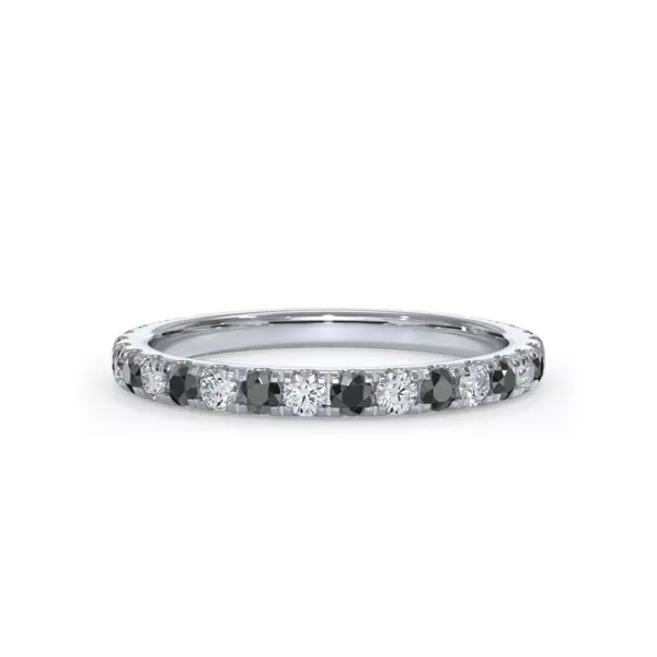 Bellora Black & White Lab Diamond Pavé Band (2mm)
