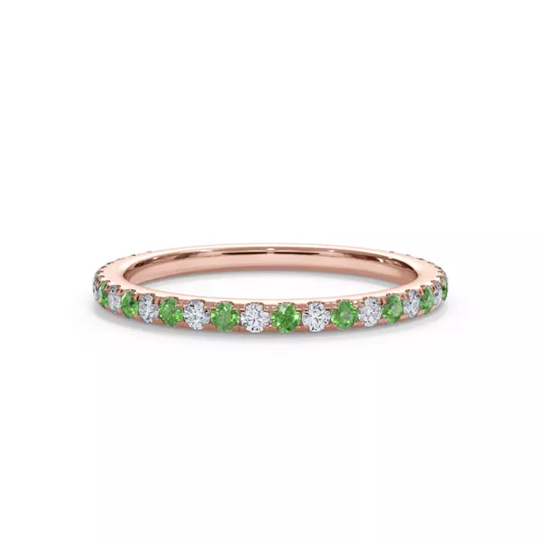 Bellora Tsavorite & Diamond Pavé Band (1.6mm)
