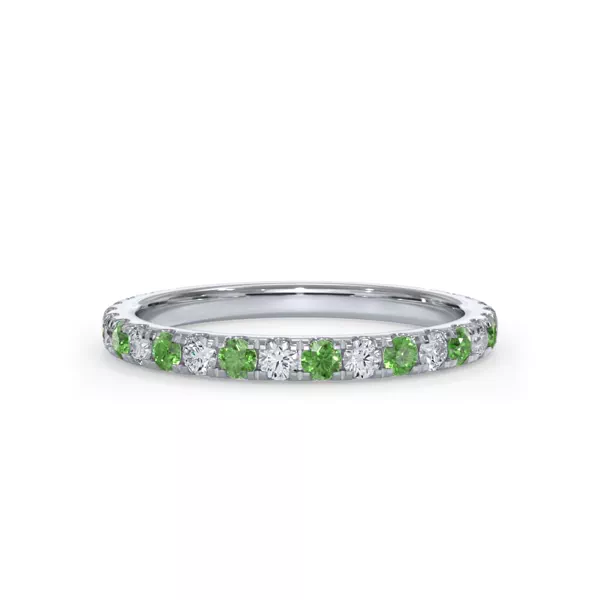 Bellora Tsavorite & Diamond Pavé Band (2mm)