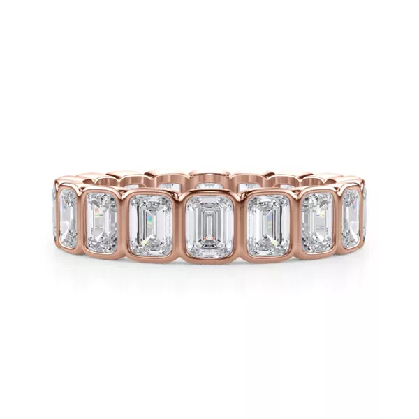 Emerald-Cut Rounded Bezel Diamond Eternity Ring (3.00ct. tw.)