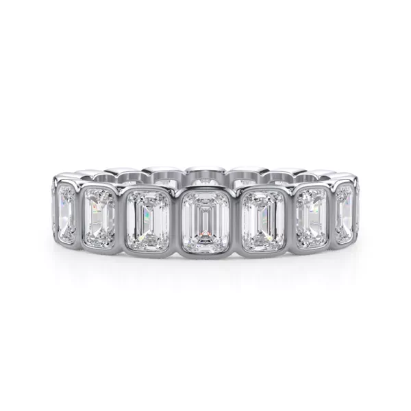 Emerald-Cut Rounded Bezel Diamond Eternity Ring (3.00ct. tw.)