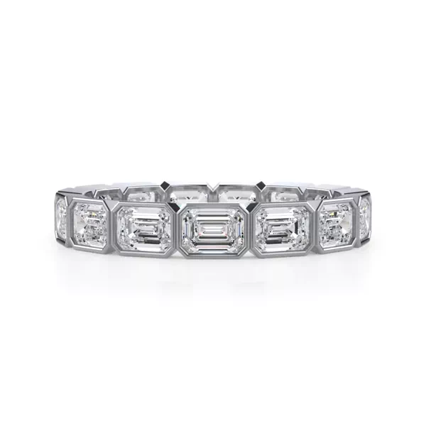 East-West Emerald-Cut Bezel Diamond Eternity Ring (2.10ct. tw.)