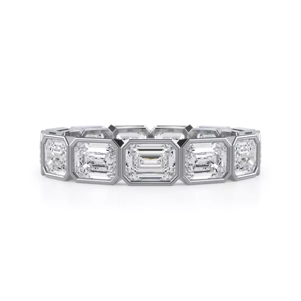 East-West Emerald-Cut Bezel Lab Diamond Eternity Ring (3.00ct. tw.)