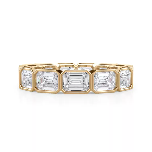 East-West Emerald-Cut Bezel Lab Diamond Eternity Ring (4.00ct. tw.)