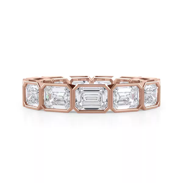 East-West Emerald-Cut Bezel Lab Diamond Eternity Ring (4.00ct. tw.)