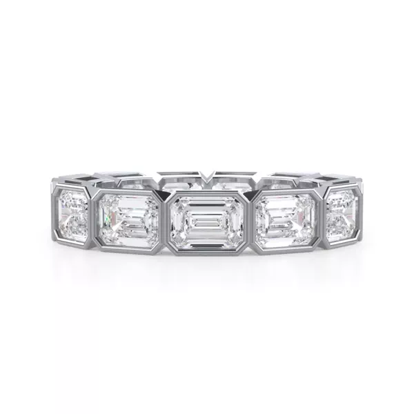 East-West Emerald-Cut Bezel Lab Diamond Eternity Ring (4.00ct. tw.)