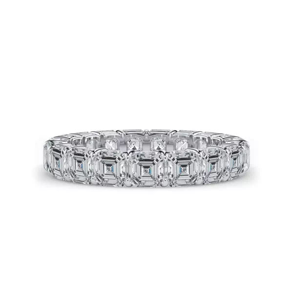 Asscher Cut Lab Diamond Eternity Ring (4.0 ct. tw.)