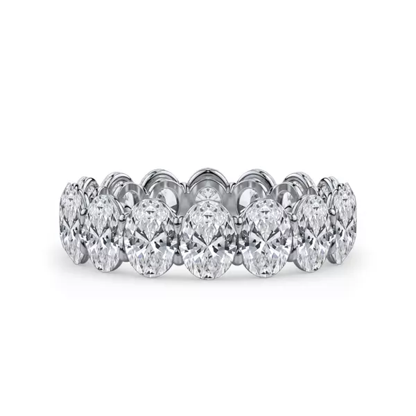 Oval Cut Lab Diamond Eternity Ring (5.0 ct. tw.)