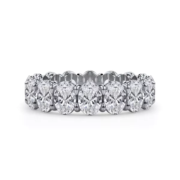 Oval Cut Lab Diamond Eternity Ring (6.0 ct. tw.)