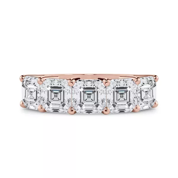 Asscher Cut Lab Diamond 5 Stone Ring (3.50 ct. tw.)