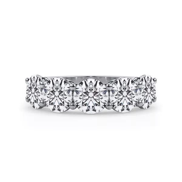 Classic Five-Stone Round Lab Diamond Band (3.50ct. tw.)
