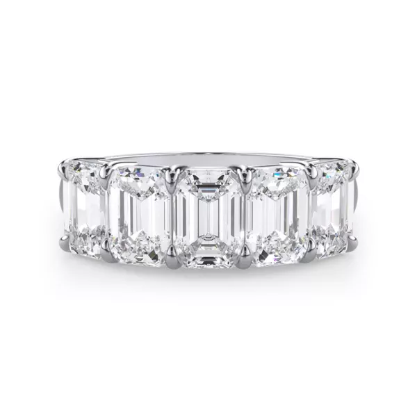 Emerald Cut Lab Diamond 5 Stone Ring (3.50 ct. tw.)
