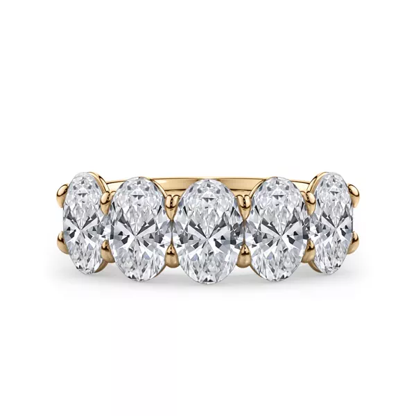 Oval Cut Lab Diamond 5 Stone Ring (3.00 ct. tw.)