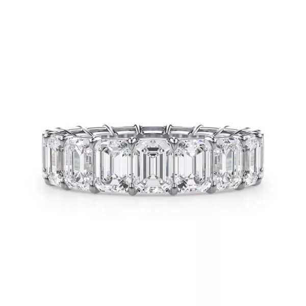 Emerald Cut Lab Diamond Eternity Ring (7.0 ct. tw.)