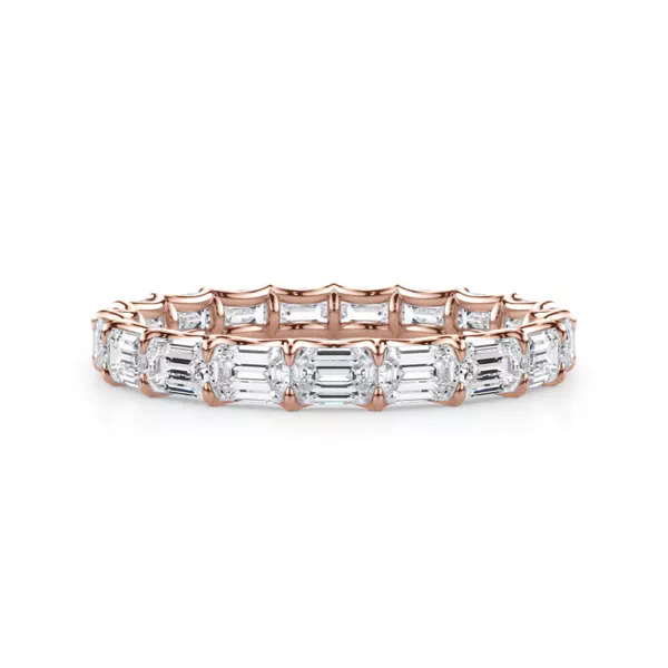 East-West Emerald-Cut Lab Diamond U-Prong Eternity Ring (2.00ct. tw.)