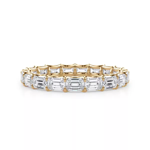 East-West Emerald-Cut Lab Diamond U-Prong Eternity Ring (2.00ct. tw.)
