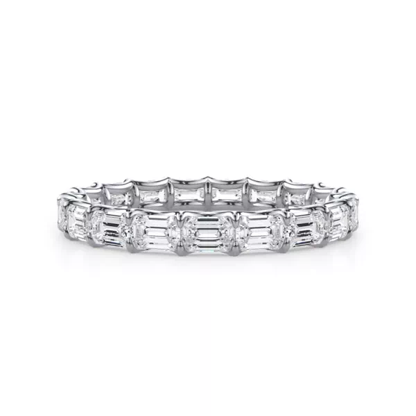East-West Emerald-Cut Lab Diamond U-Prong Eternity Ring (2.00ct. tw.)