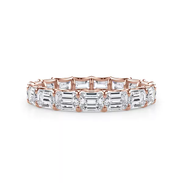 East-West Emerald-Cut Lab Diamond U-Prong Eternity Ring (3.00ct. tw.)