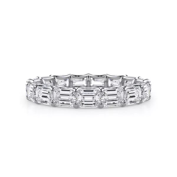 East-West Emerald-Cut Lab Diamond U-Prong Eternity Ring (3.00ct. tw.)