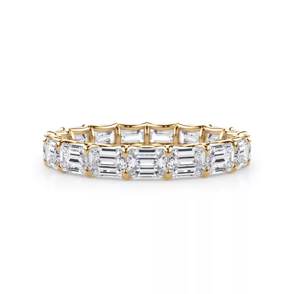 East-West Emerald-Cut Lab Diamond U-Prong Eternity Ring (3.00ct. tw.)