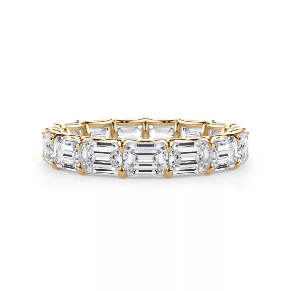 East-West Emerald-Cut Lab Diamond U-Prong Eternity Ring (3.50ct. tw.)