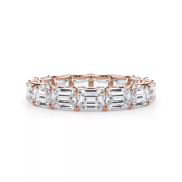 East-West Emerald-Cut Diamond U-Prong Eternity Ring (3.50ct. tw.)