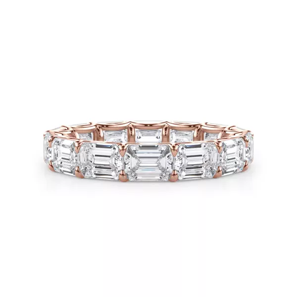 East-West Emerald-Cut Lab Diamond U-Prong Eternity Ring (4.00ct. tw.)