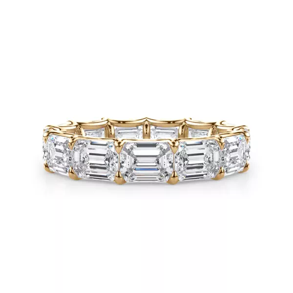 East-West Emerald-Cut Lab Diamond U-Prong Eternity Ring (5.00ct. tw.)